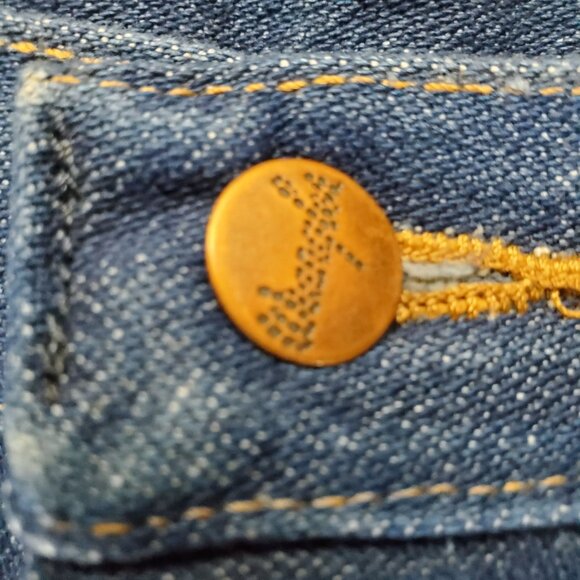 Wrangler Jeans Mens 40x34 Blue Classic Fit 13MWZ Original Cowboy Cut Denim - Picture 9 of 11